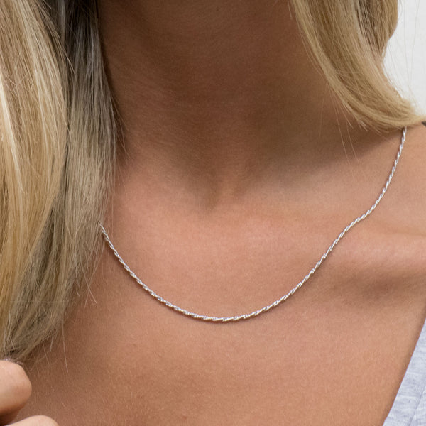 Gold Plated 18 inch Thin Rope Chain Necklace– Simply Whispers