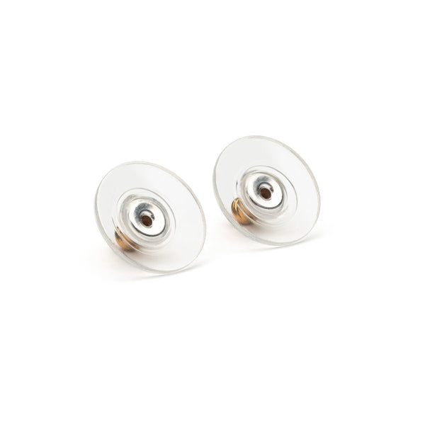 500 pieces Gold Bullet Earring Backs plastic back disk style