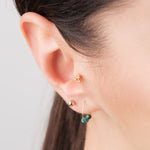 Mini Crystal Gold Helix Earring - Simply Whispers