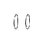 Sterling Silver 12mm Endless Huggie Hoops - Simply Whispers