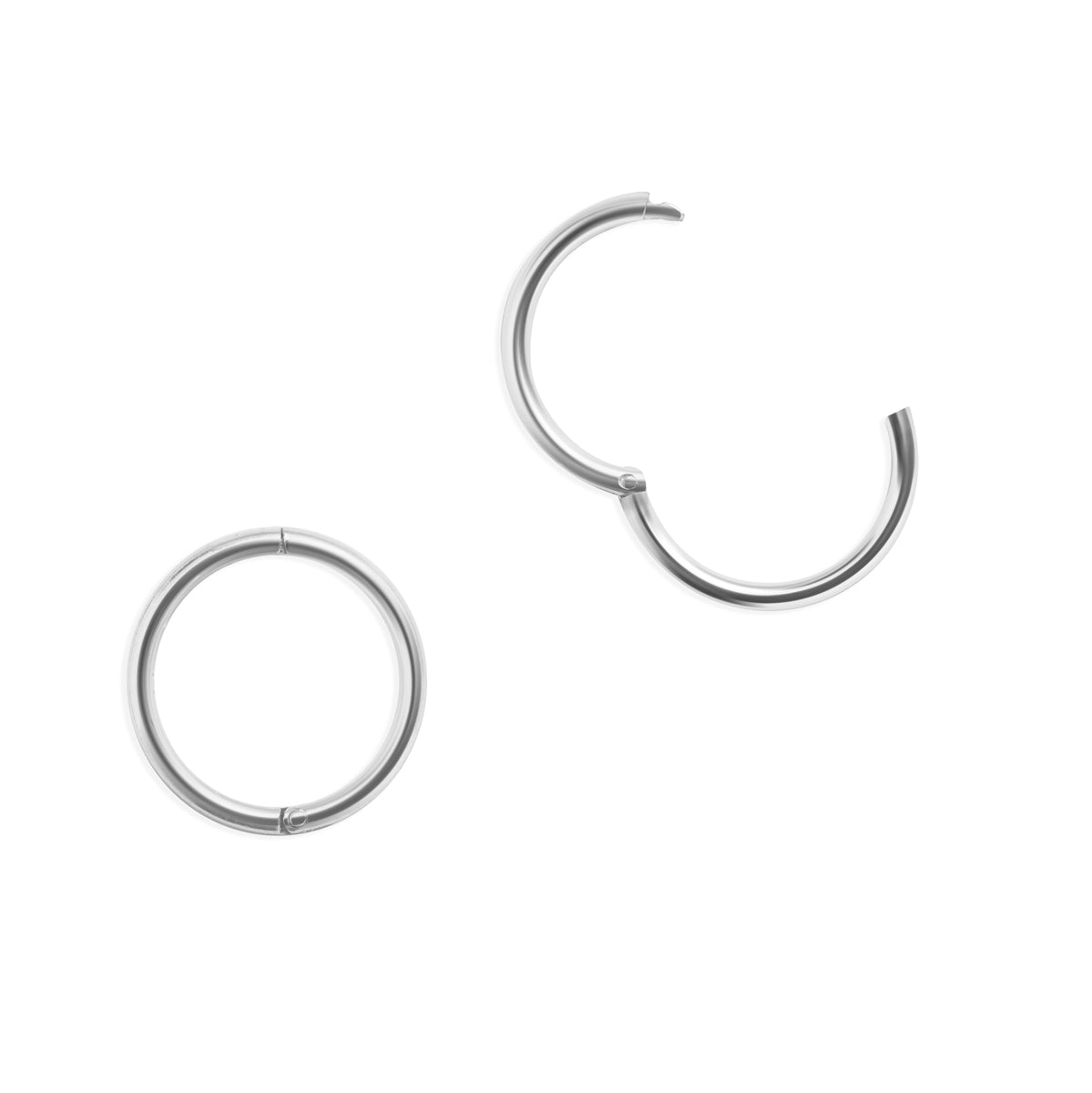 Sterling Silver 12mm Endless Huggie Hoops - Simply Whispers