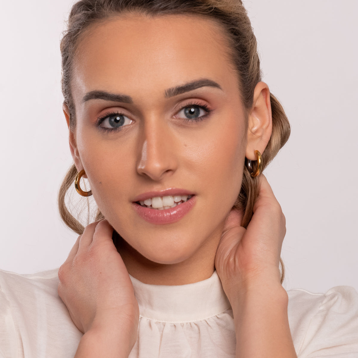 Gold And Silver Chunky Hoop Earrings - Simply Whispers