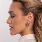 Gold And Silver Chunky Hoop Earrings - Simply Whispers