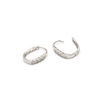 Zirconia Oval Hoop Earrings - Simply Whispers