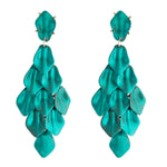 Emerald Leaves Dangle Earrings - Simply Whispers