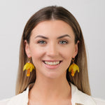 Yellow Calicanto Dangle Earrings - Simply Whispers