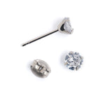 White Zirconia Titanium Stud Earrings - Simply Whispers