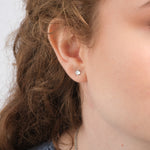 White Zirconia Titanium Stud Earrings - Simply Whispers