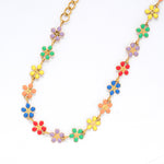 Rainbow Flowers Gold Bracelet - Simply Whispers