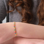 Rainbow Charms Gold Bracelet - Simply Whispers