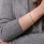 Colorful Eyes Gold Bracelet - Simply Whispers