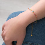 Colorful Eyes Gold Bracelet - Simply Whispers