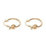 Gold Knot Hoop Earrings - Simply Whispers