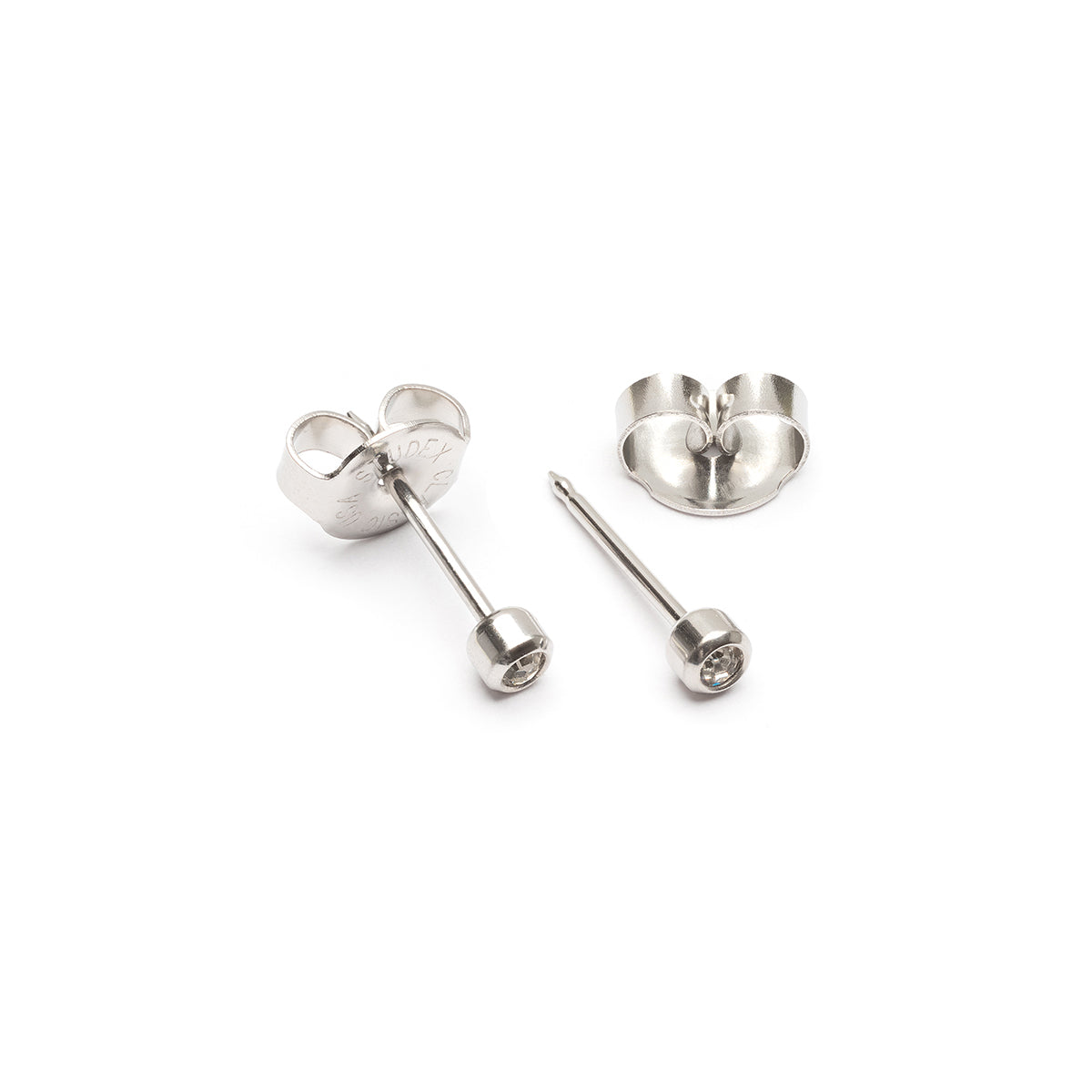 Ear Piercing 2 mm Bezel Crystal Stainless Steel Self Piercer - Simply Whispers