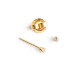 Ear Piercing 2 mm Zirconia 14K Gold Self Piercer - Simply Whispers