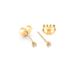 Ear Piercing 2 mm Zirconia 14K Gold Self Piercer - Simply Whispers