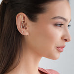 Gold Crystal Bar Single Ear Crawler - Simply Whispers