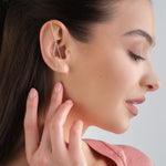 Gold Crystal Bar Single Ear Crawler - Simply Whispers