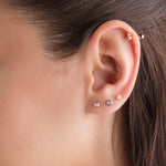 Pink Crystal Stud Earrings Gold Plated - Simply Whispers