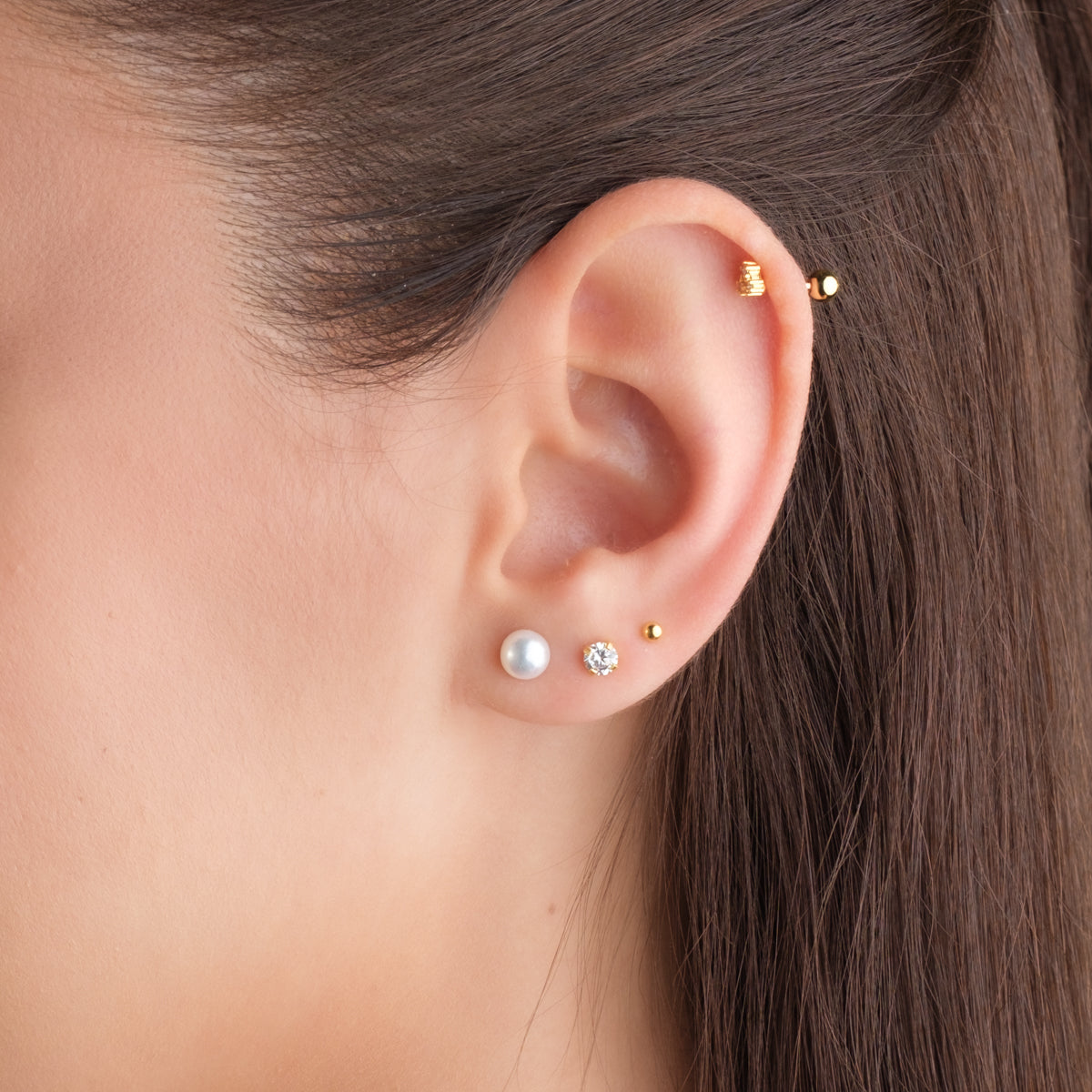 Pearl Titanium Stud Earrings - Simply Whispers