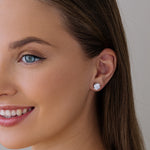 Round Crystal 8mm Stud Earrings - Simply Whispers