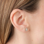 Silver Lightning Stud Earrings - Simply Whispers