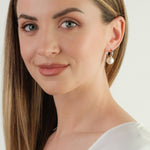 Oversized Pearl Silver Hoop Earrings - Simply Whispers