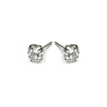 Heart Cubic Zirconia Stud Earrings Stainless Steel - Simply Whispers