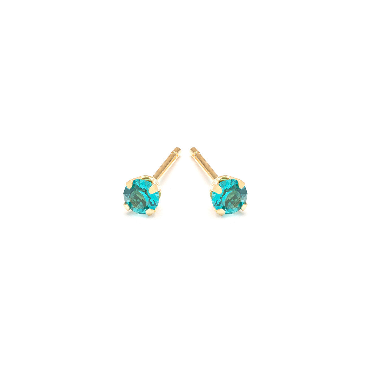 December Birthstone 14k Gold Plated Stud Earrings - Simply Whispers