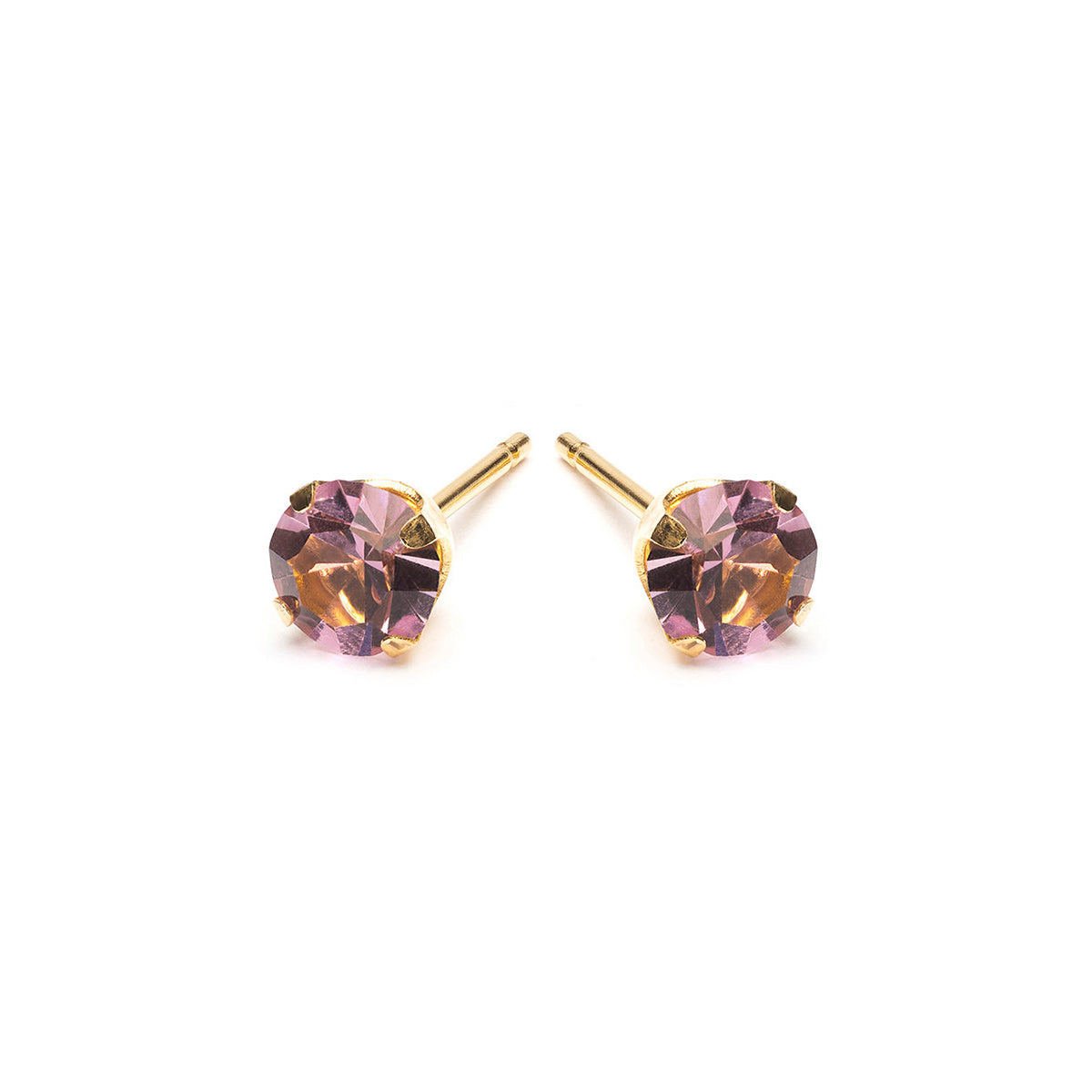 Gold Plated 5 mm June Birthstone Stud Earrings - Simply Whispers