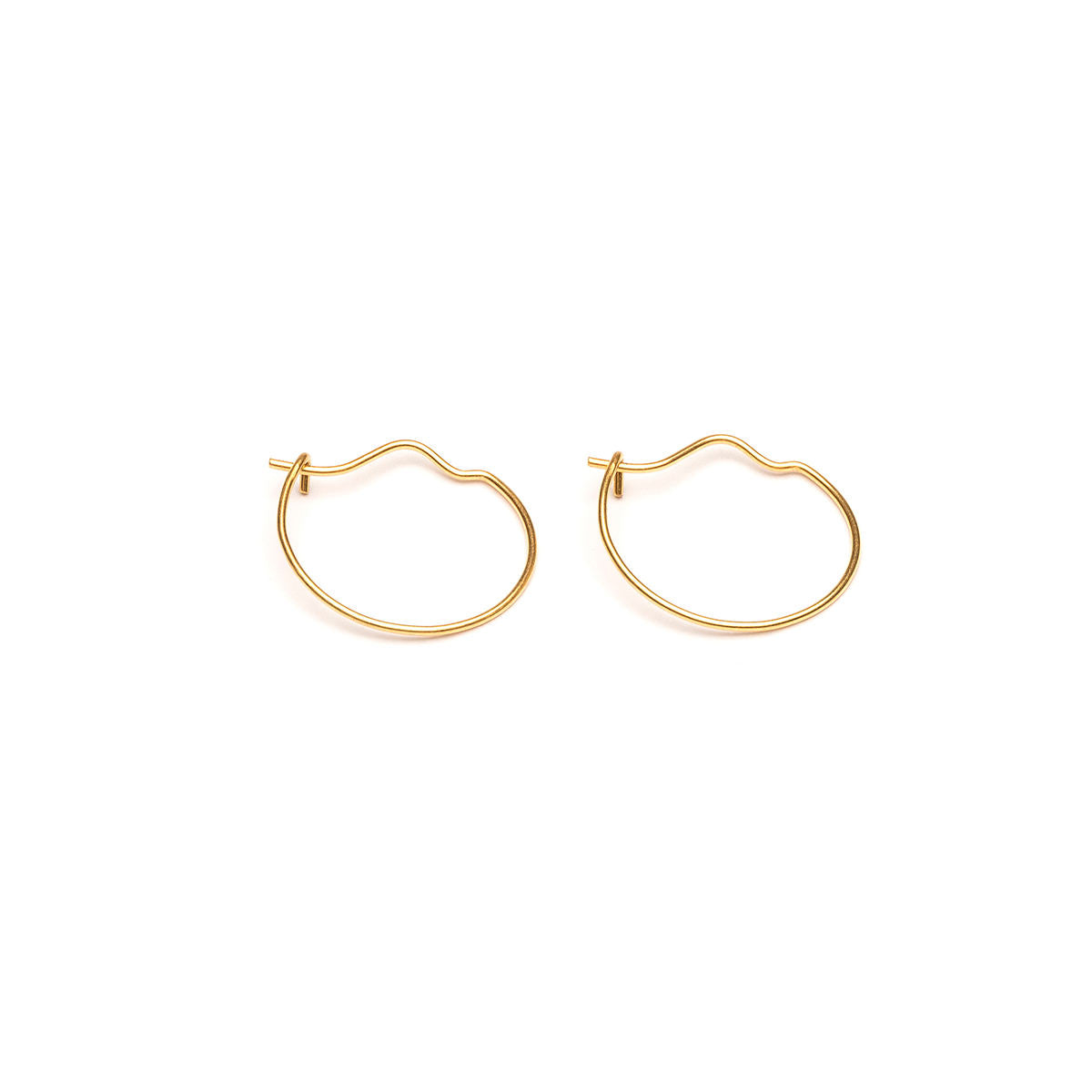 Gold Plated Small Continuous Hoop Earrings – Simply Whispers