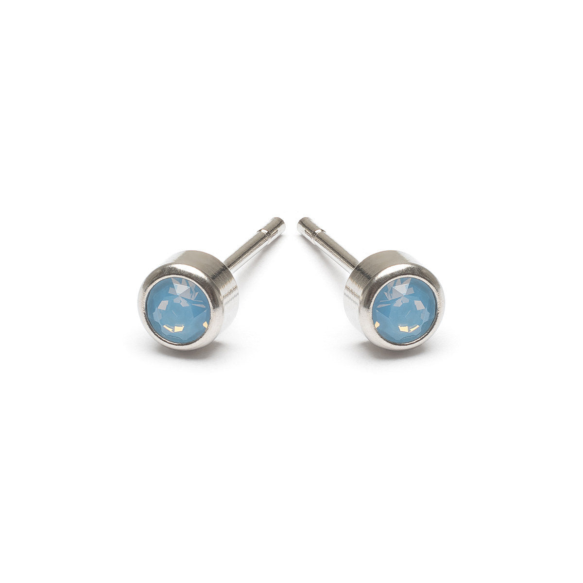 Blue Crystal Stud Earrings - Simply Whispers