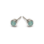 Aquamarine Crystal Stud Earrings - Simply Whispers