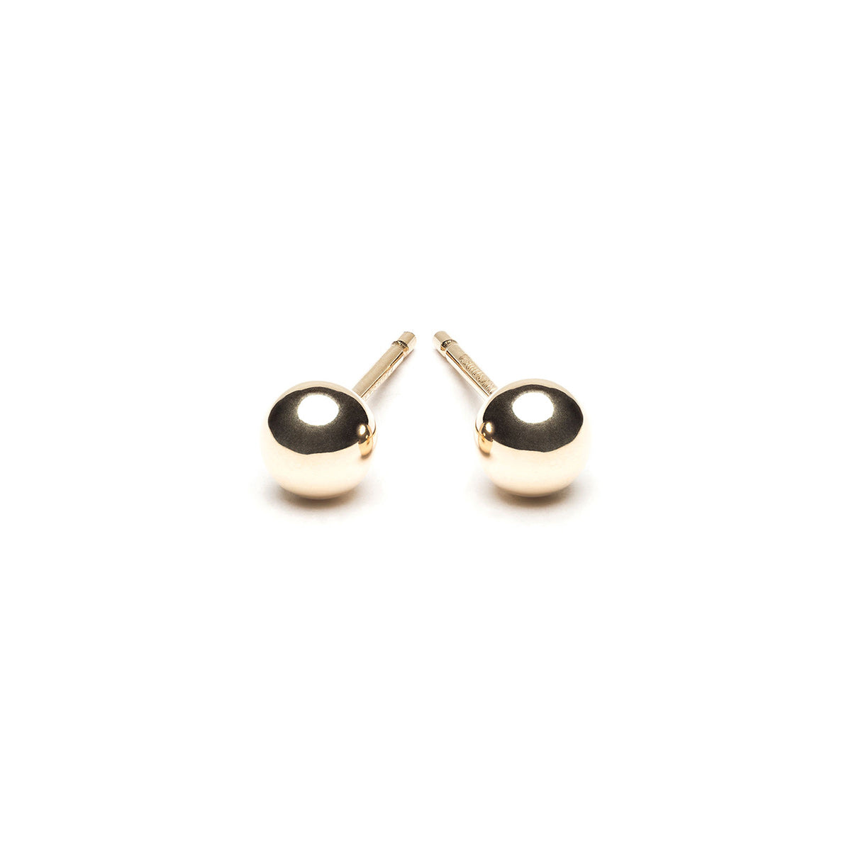 Gold Plated 4 mm Ball Stud Earrings - Simply Whispers