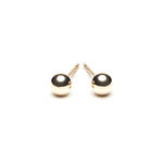 Gold Plated 4 mm Ball Stud Earrings - Simply Whispers