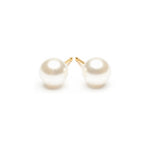 Gold Plated 6 mm White Pearl Stud Earrings - Simply Whispers