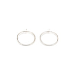 Silver Plated 25 mm Spring Illusion Clip On Hoop  Earrings - Simply Whispers