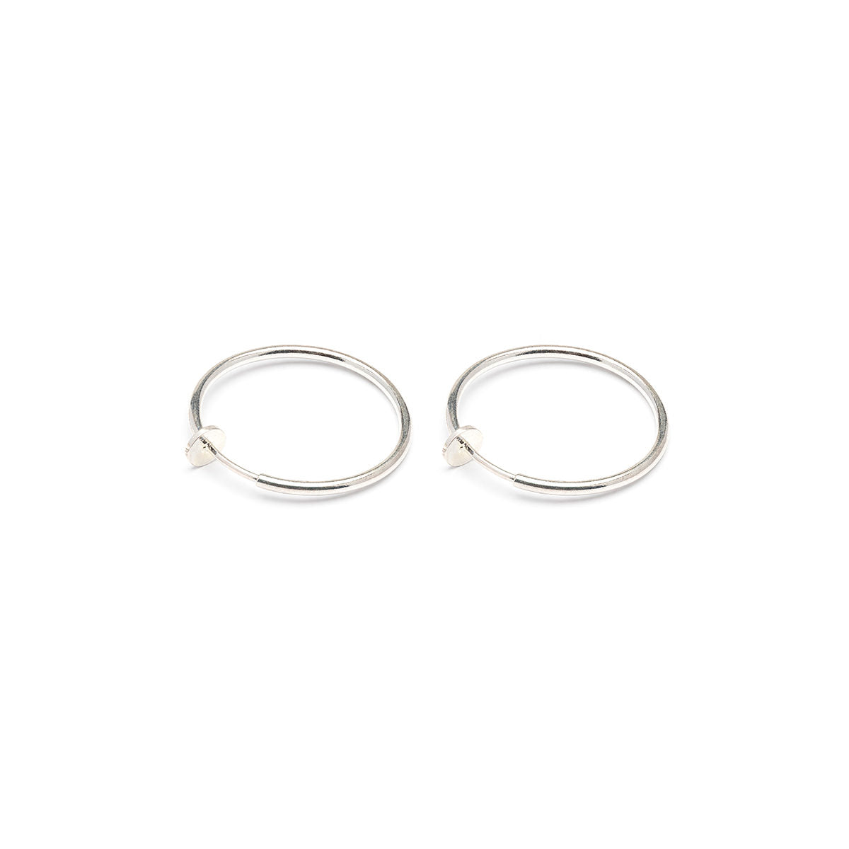 Silver Plated 25 mm Spring Illusion Clip On Hoop  Earrings - Simply Whispers