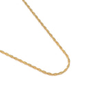 Gold Plated 18 inch Thin Rope Chain Necklace - Simply Whispers