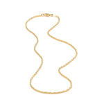 Gold Plated 18 inch Thin Rope Chain Necklace - Simply Whispers