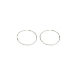 Oversized Endless  Hoop Earrings Silver Plated - Simply Whispers