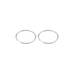 Medium Endless  Hoop Earrings Silver Plated - Simply Whispers