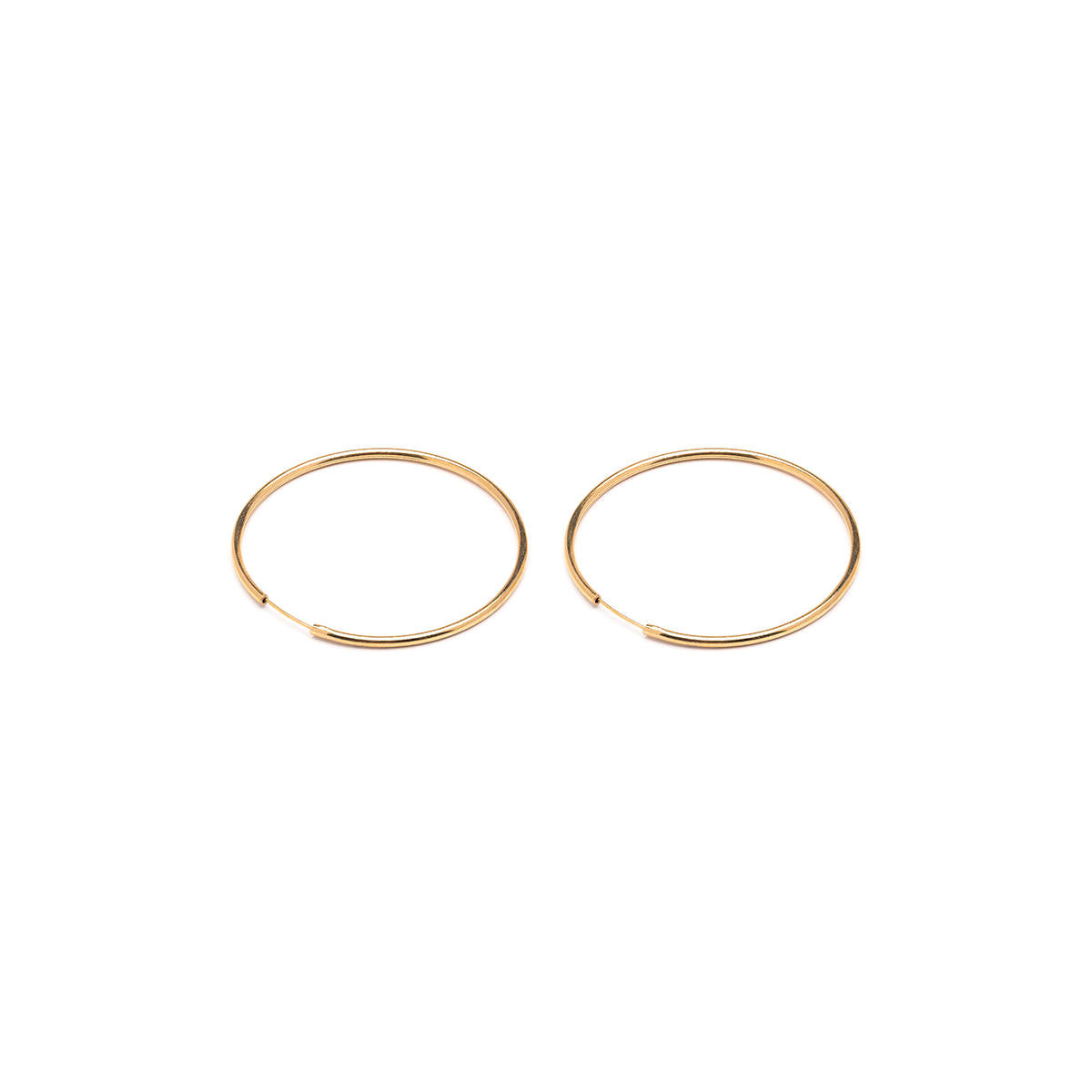 Medium Endless Hoop Earrings Gold Plated - Simply Whispers