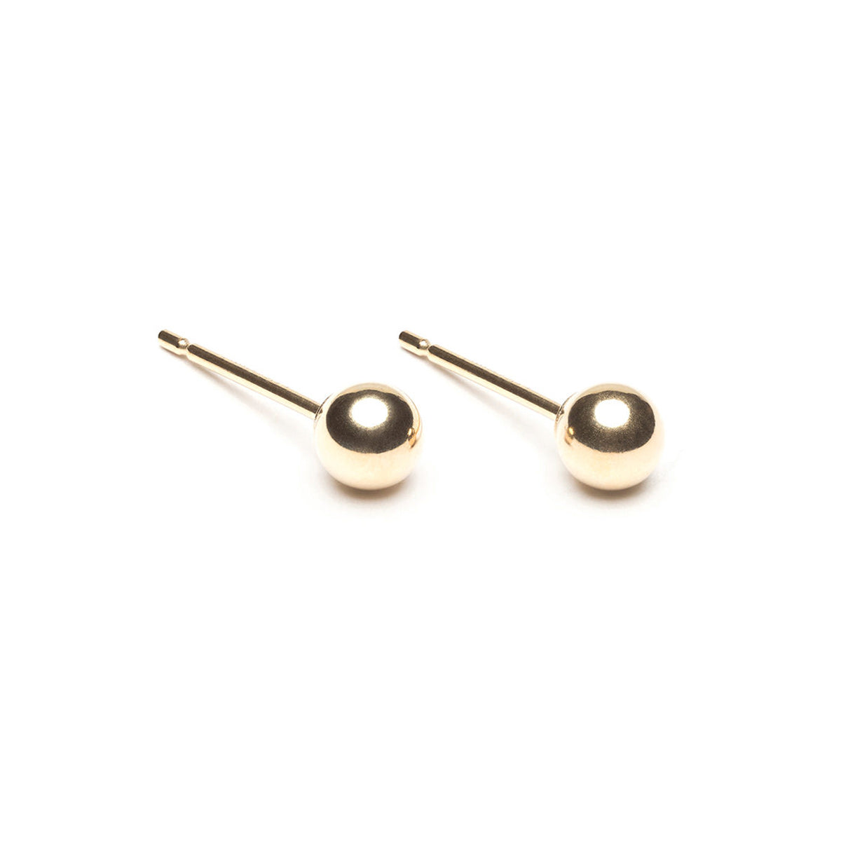 Gold Stud Earrings 4 mm Ball - Simply Whispers