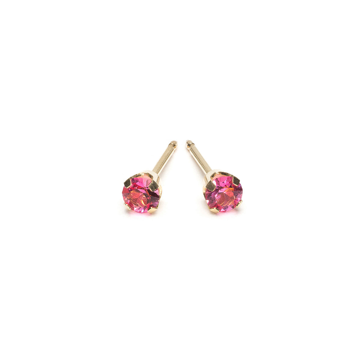 14k Gold October Birthstone Stud Earrings - Simply Whispers