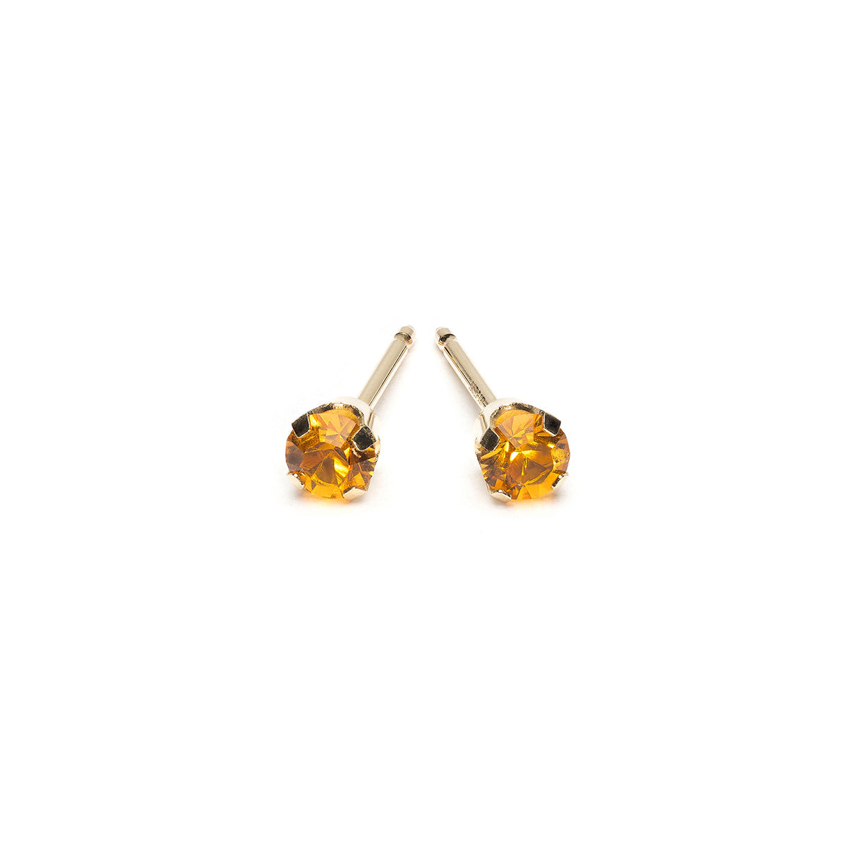 14k Gold November Birthstone Stud Earrings - Simply Whispers