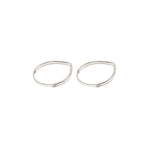 Sterling Silver Oval Hoop Earrings - Simply Whispers