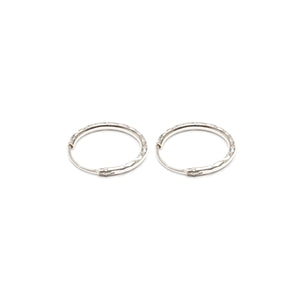 Sterling Silver Diamond Cut Hoops | Hoop Earrings | Simply Whispers