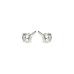 Sterling Silver 4 mm Round Cubic Zirconia Stud Earrings - Simply Whispers