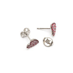 Cherry Pave Heart Stud Earrings - Simply Whispers